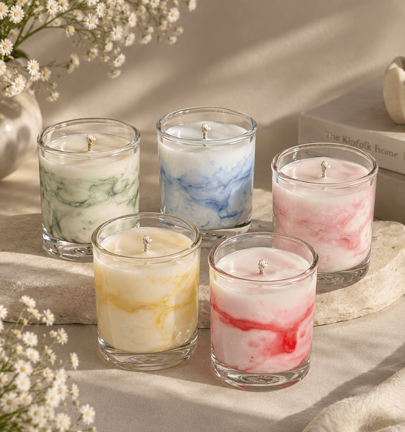 Marble candle